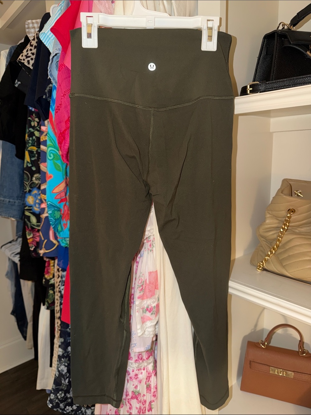 lululemon athletica High-Rise Dark Olive Leggings Crop 23” -size 6
